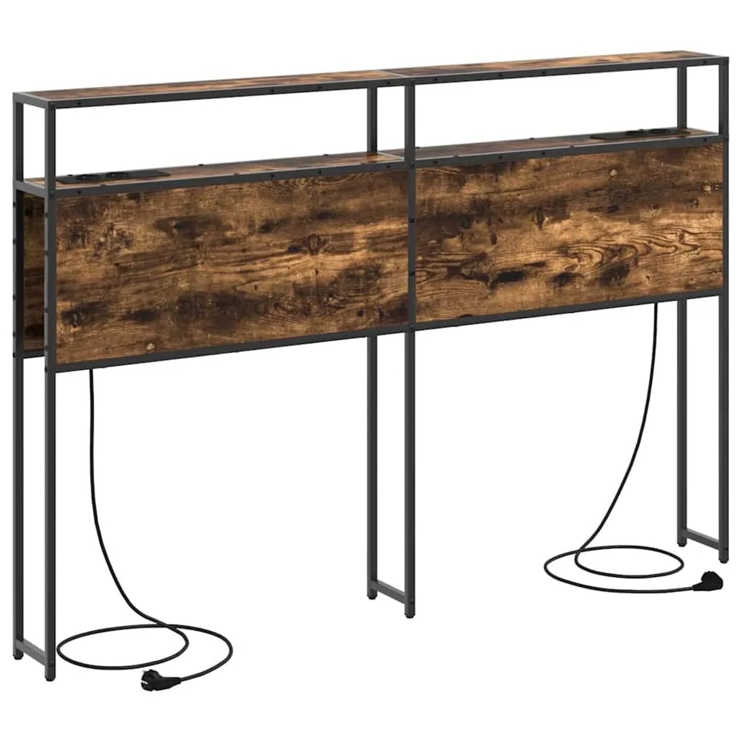 vidaXL Stauraum-Kopfteil mit Regal Räuchereiche 160 cm Holzwerkstoff 859762