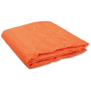 Gefaltete, orangefarbene Bestlivings Picknickdecke (150x160 cm) aus Mikrofaser und Polyester.