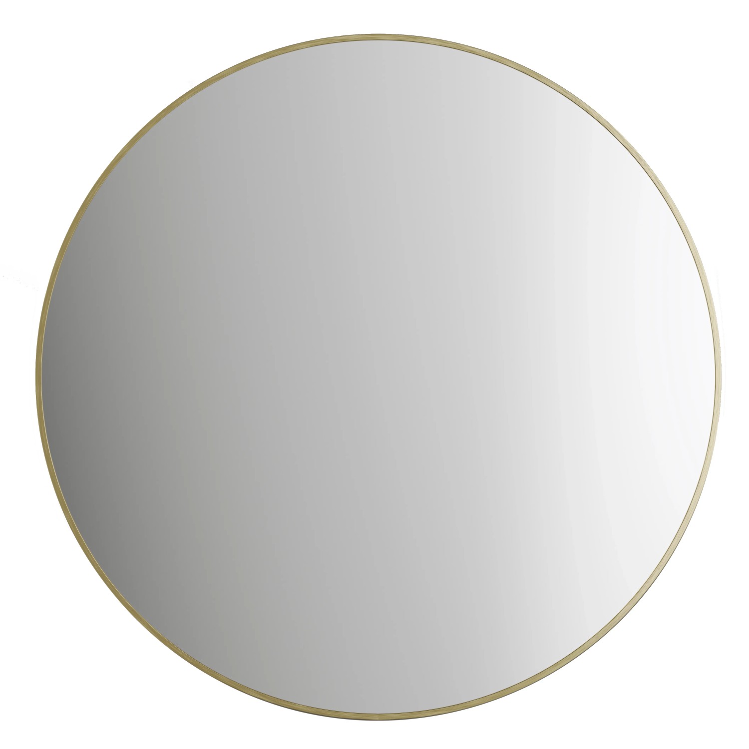 Runder DSK Design-Wandspiegel Picasso, Ø 60 cm, mit goldenem Aluminiumrahmen.