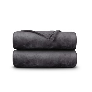 Bestlivings Kuscheldecke Cashmere Touch, 150x200 cm, anthrazit, gerollt.