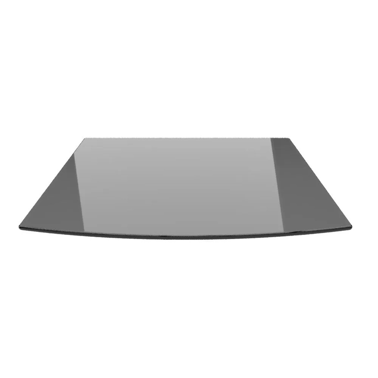 ECOfoxx Funkenschutzplatte Glasbodenplatte Segmentbogen 120x140cm Schwarz