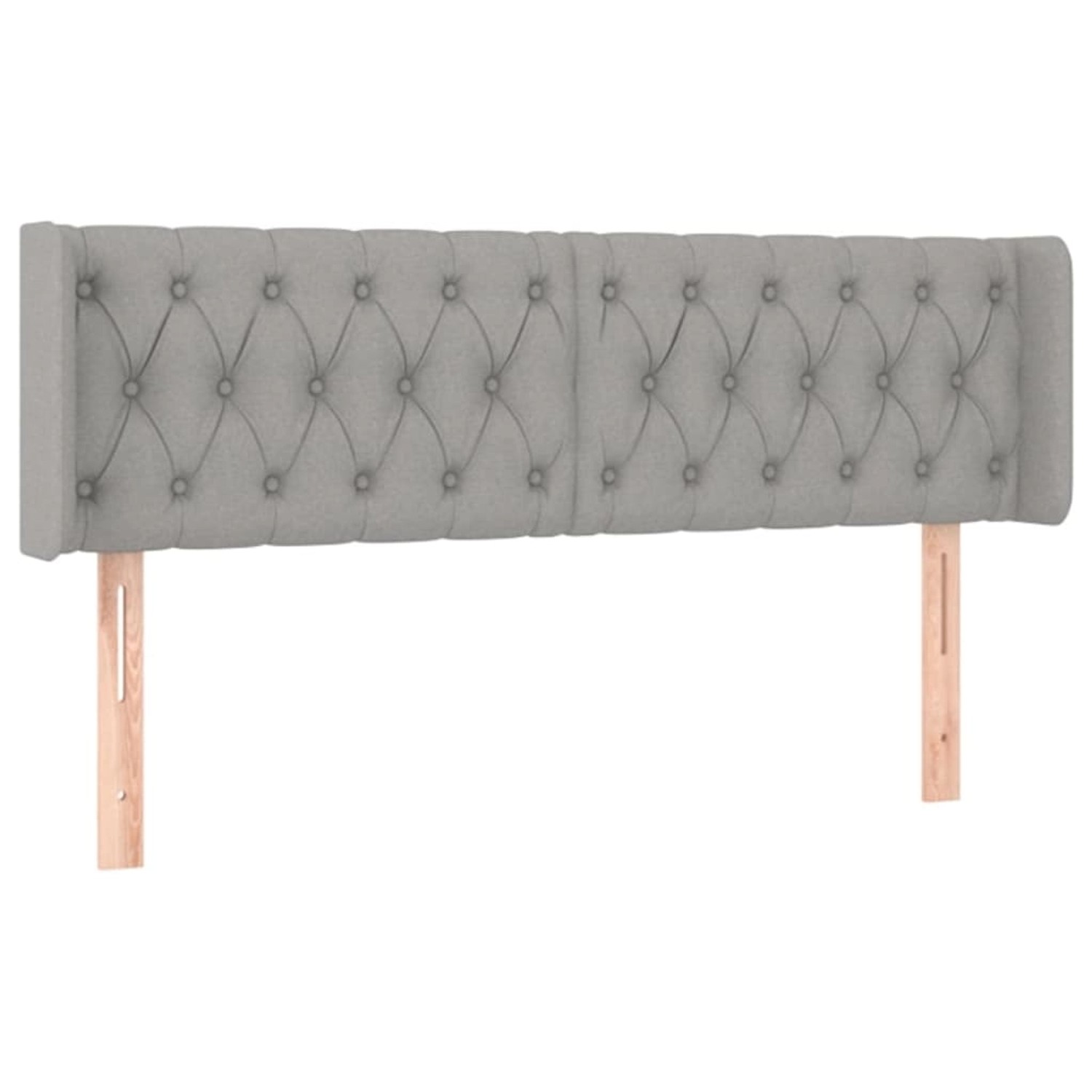 vidaXL LED Kopfteil Hellgrau 147x16x78/88 cm Stoff 3123570