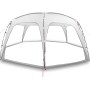 Graues, wasserdichtes vidaXL Partyzelt aus Polyester mit Fiberglasstangen, ideal als Pavillon für Gartenpartys.