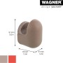 Wagner Wandhaken Set Pill, taupe-korallenrot, 4 Stück. Wandhaken aus Kunststoff mit abgerundeter Form.