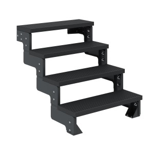 Dolle Außentreppe Gardentop, 4 Stufen, anthrazit, ohne Geländer.