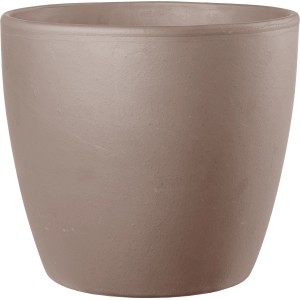 Deroma Pflanztopf Egg Pot, Ø 19 cm, Graphit, aus Terrakotta für Garten und Terrasse.