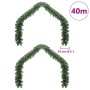 Grüne PVC Weihnachtsgirlande, 2 Stück, insgesamt 40m lang und 24cm breit. Ideal für festliche Deko.