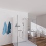 Schütte La Palma Überkopfbrause-Set in Chrom/Weiß im modernen Badezimmer.