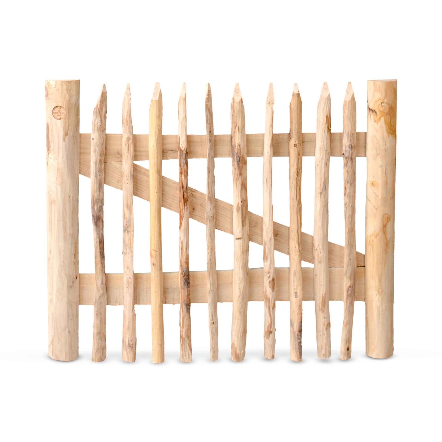 Stiltreu Genageltes Staketenzaun-Tor Edelkastanie Breite 100 cm Höhe 80 cm günstig online kaufen