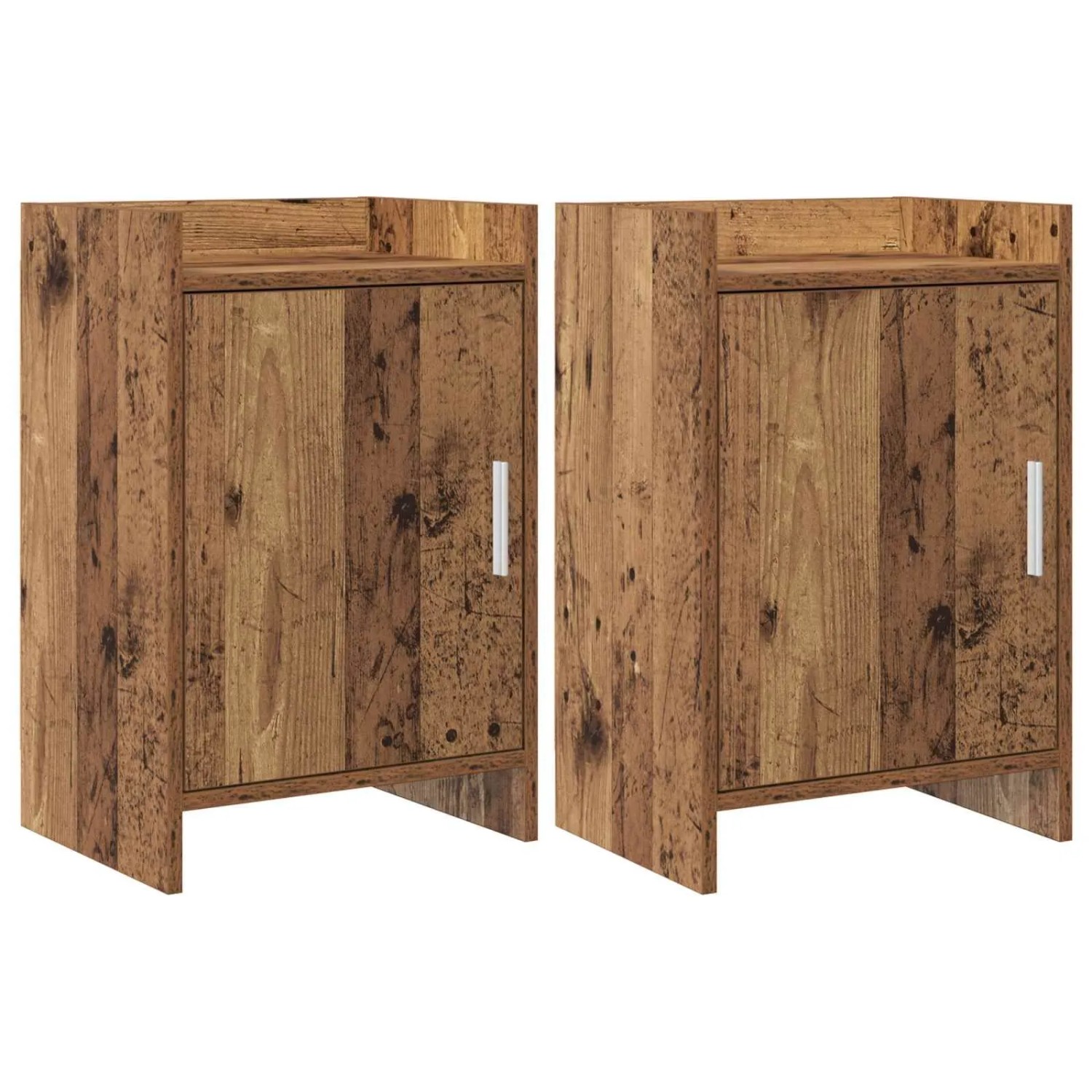 vidaXL Nachttische 2 Stk Altholz 40 x 30 x 60 cm Holzwerkstoff 8011024