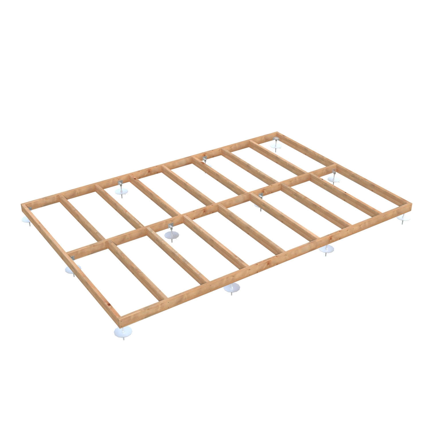Palmako Fundamentrahmen inkl. LogFoot 450 x 300 cm Tauchgrundiert Hellbraun günstig online kaufen