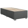 vidaXL Boxspringbett, dunkelgrau, 90x190 cm, Stoff. Bettgestell mit Lattenrost und Füßen.