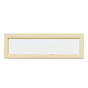 Feststehendes Fenster aus Naturholz für Weka Gartenhaus Batu, 150x45 cm.