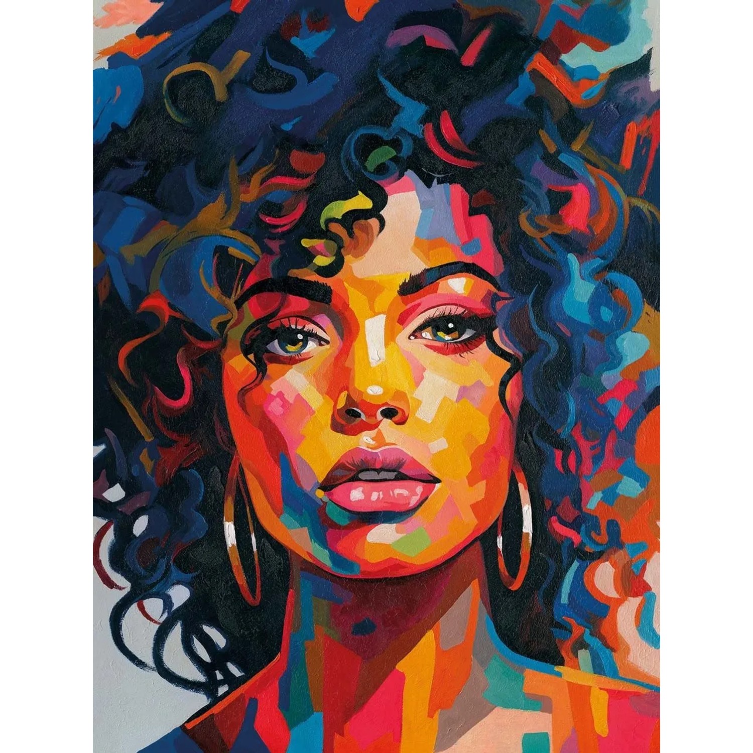 Art Universe Leinwandbild Girl in Colours 90 x 120 cm