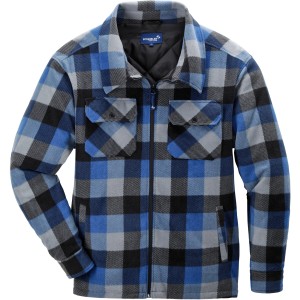 Scheibler Thermojacke Callan in Blau-Schwarz-Grau kariert, Arbeitsjacke mit warmem Futter.