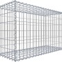 Gabiona Gabionenkorb, 60x100x40 cm, Maschenweite 5x10 cm, Drahtkorb für Einfassungen und Mauersysteme.