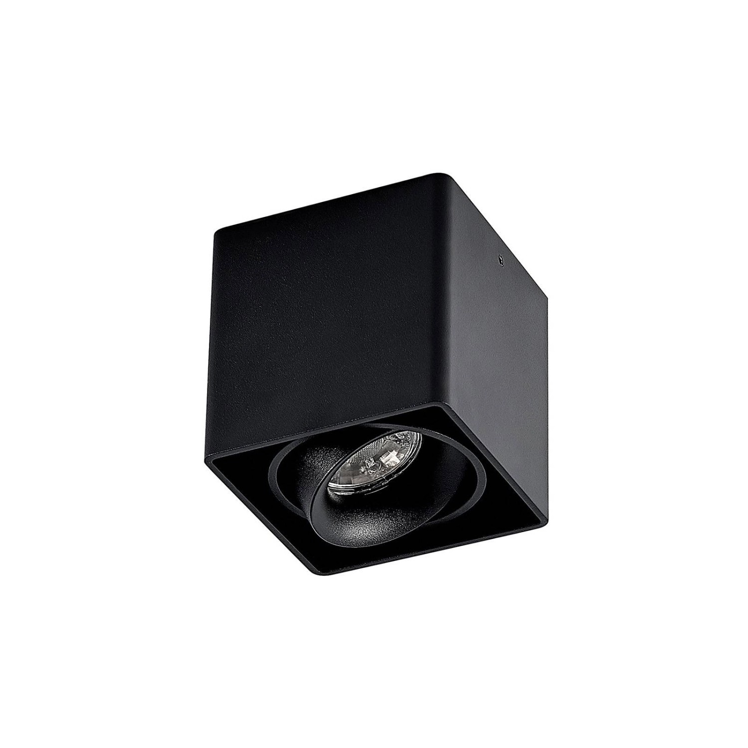 Arcchio Deckenlampe Kubika 9928029 Modern in Schwarz aus Aluminium 1-flammig GU10 Flurleuchte