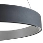 Moderne, dimmbare LED-Pendelleuchte Daelor in Schwarz aus Metall, geeignet für Wohn- und Esszimmer.