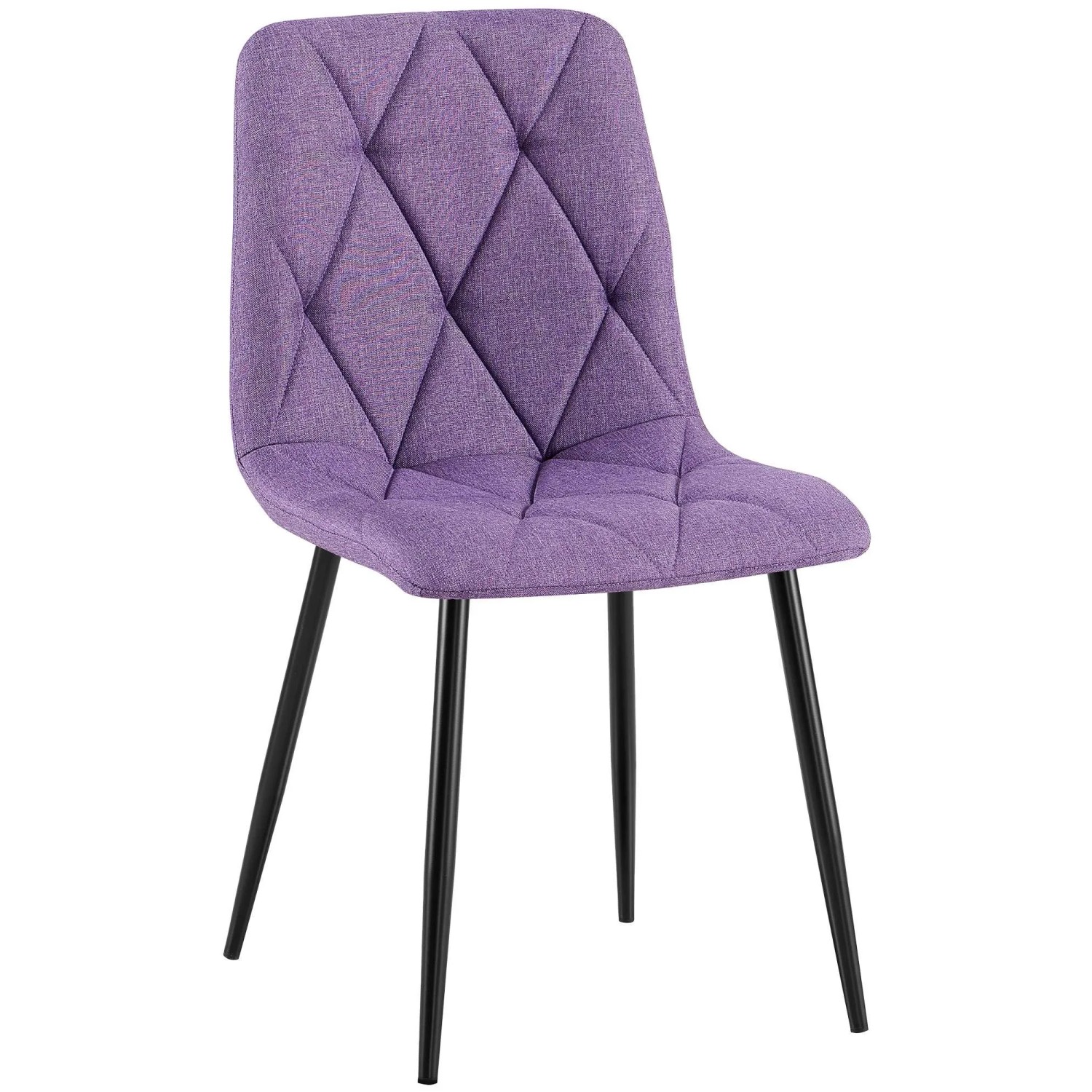 DELUKE Esszimmerstuhl DOFAR Stoff Lila 45x55x85cm Essstühle Esszimmerstühle Küchenstühle Wohnzimmerstühle