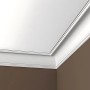 PROFHOME Eckleisten Set, 8 weiße Zierleisten (16 m) für Decke und Wand.