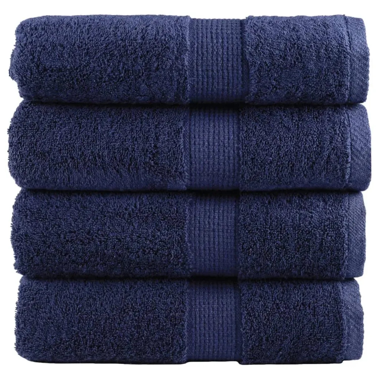 vidaXL Premium-Seiftücher 4 Stk Marineblau 30x30 cm 600g/m2 Baumwolle