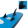 Blaues ECD Germany Stand Up Paddle Board Makani mit drei Finnen für Stabilität.