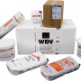 WDVS Premium-Paket 160mm: Dämmplatten, Armierungsgewebe, Mörtel, Tiefengrund, Dübel, Putzgrundierung, Strukturputz, Farbe.