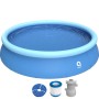 Blauer Avenli Aufstellpool, rund, Ø 420 cm, mit Filterpumpe und Zubehör.