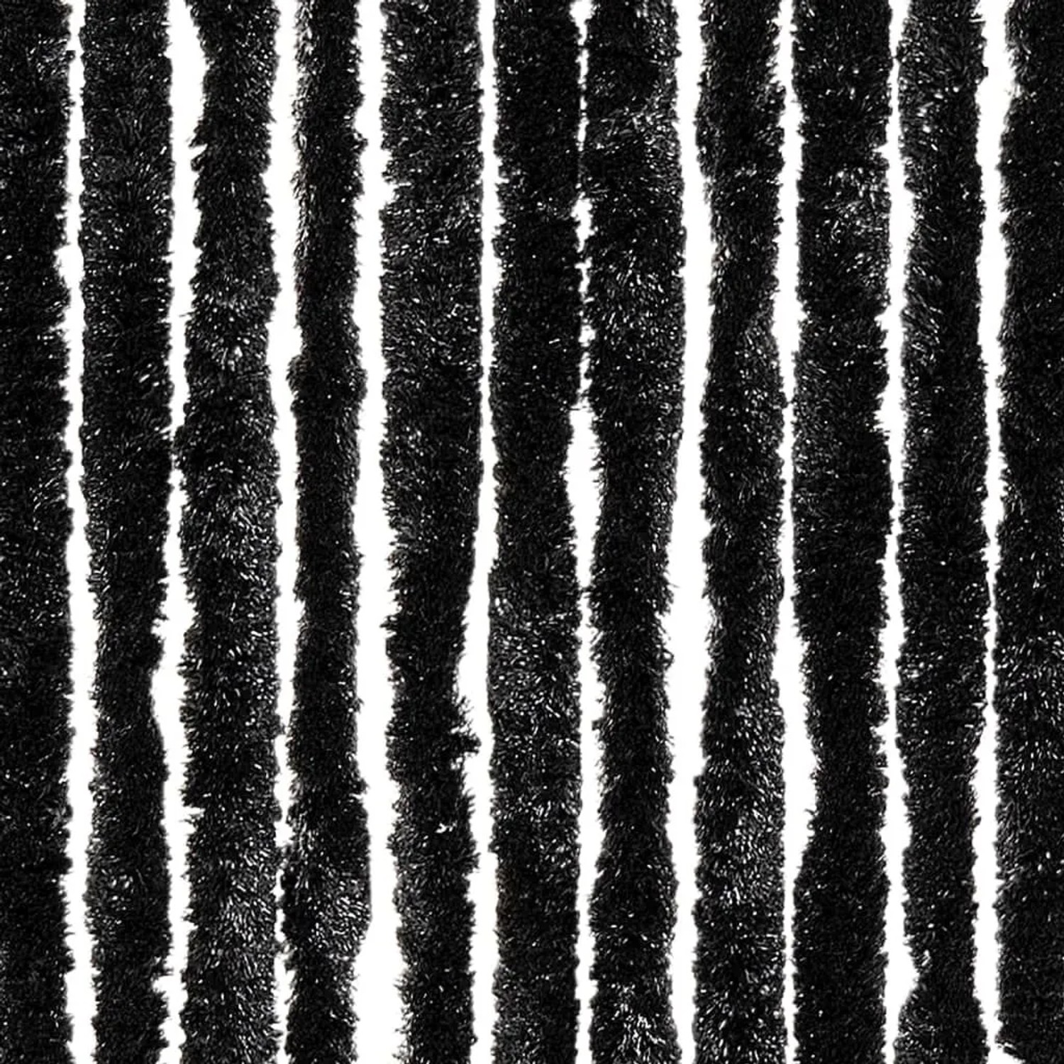 Anthrazitfarbener Insektenschutz-Vorhang aus Chenille, 100x220 cm.
