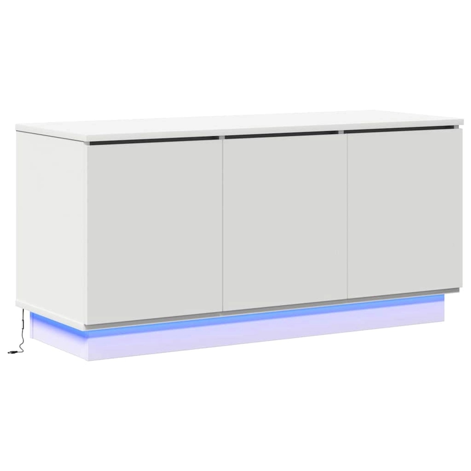 vidaXL TV-Schrank mit LED Weiß 100 x 38 x 49 cm Holzwerkstoff 869666 günstig online kaufen