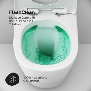 AM.PM WC Set Wand WC Vorwandelement Drückerplatte Toilette mit Spülkasten Komplett IIS90138.XB1701