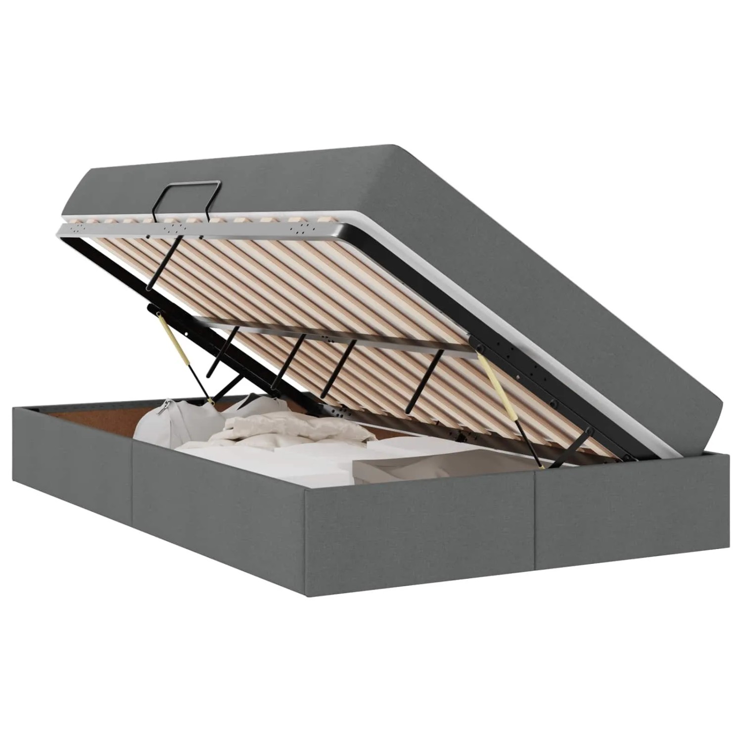 vidaXL Stauraumbett mit Matratze Dunkelgrau 120 x 190 cm 3399647 günstig online kaufen