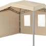 tepro Seitenteil-Set Marabo Taupe für Pavillon: 1 geschlossen, 1 mit Fenster.