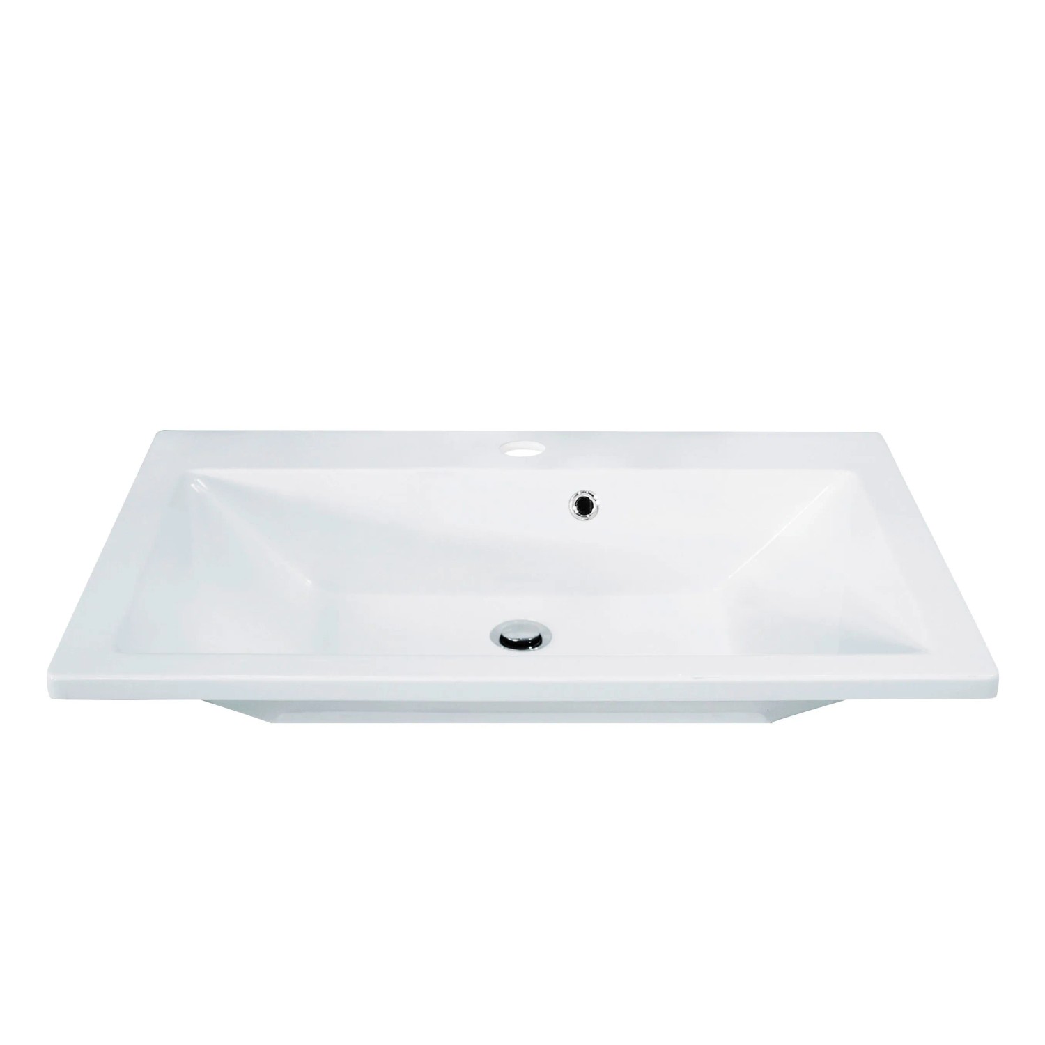 Fackelmann Waschbecken 80 cm Domino Weiß