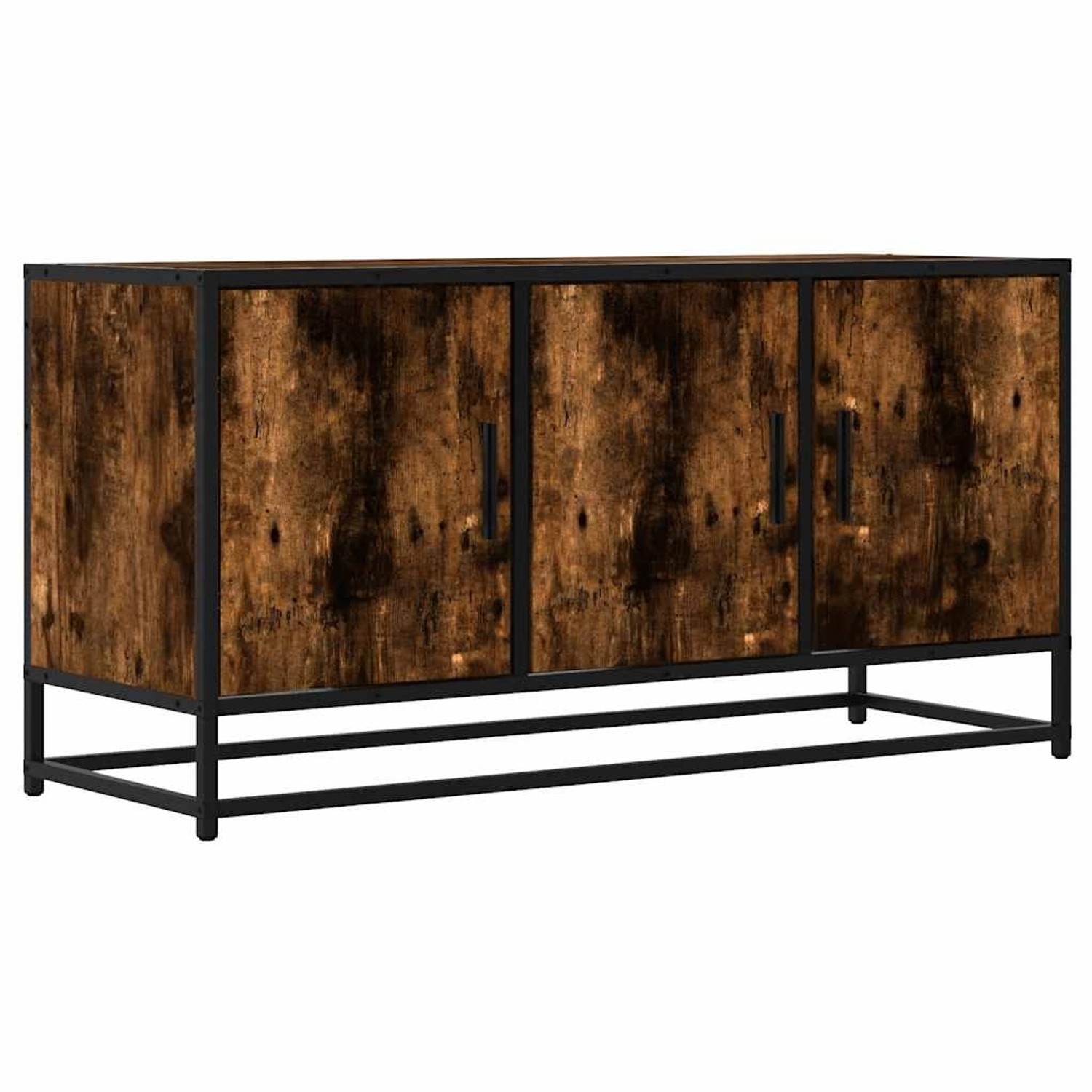 vidaXL TV-Schrank Räuchereiche 100x35x50 cm Holzwerkstoff und Metall 848831 günstig online kaufen