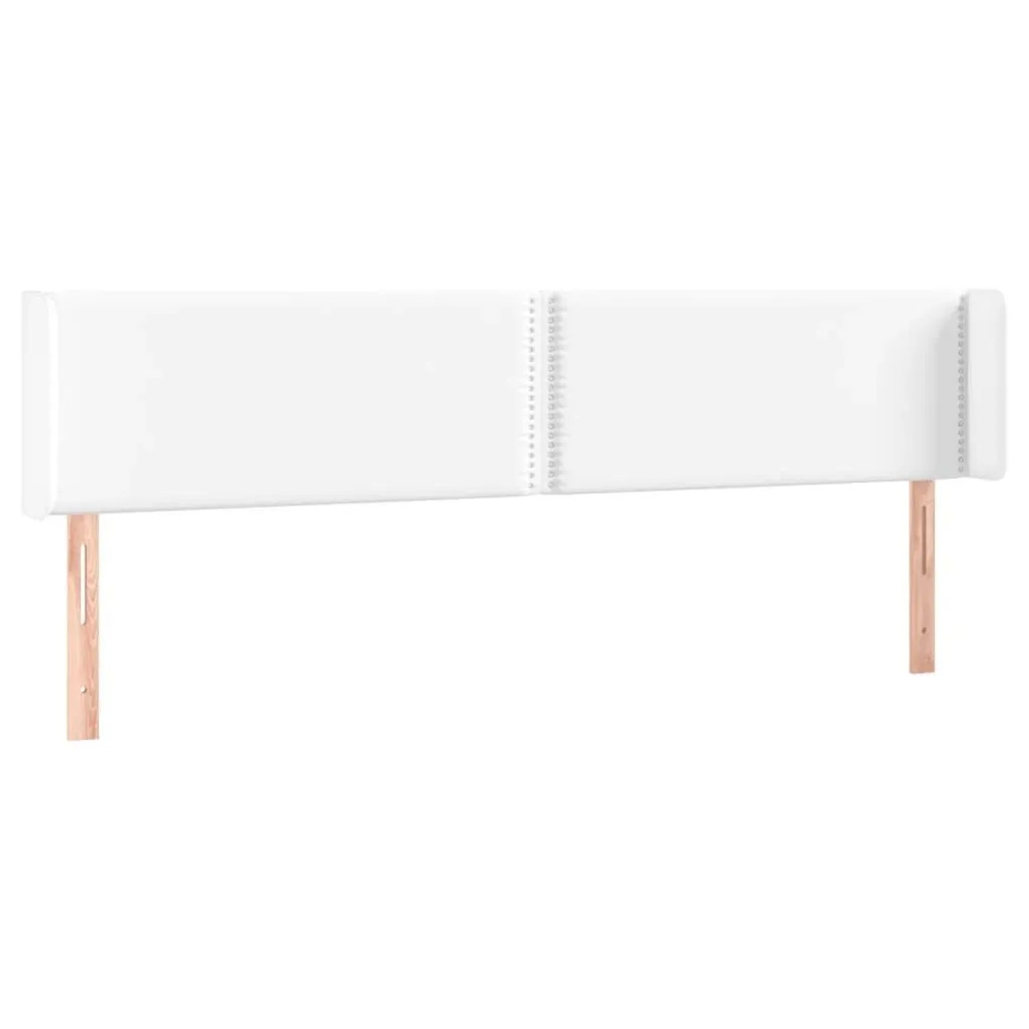 vidaXL Kopfteil mit Ohren Weiß 183x16x78/88 cm Kunstleder 3118731