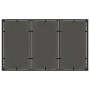 Schwarzer vidaXL Gartentisch mit Glasplatte, 150x90 cm, aus Poly Rattan.