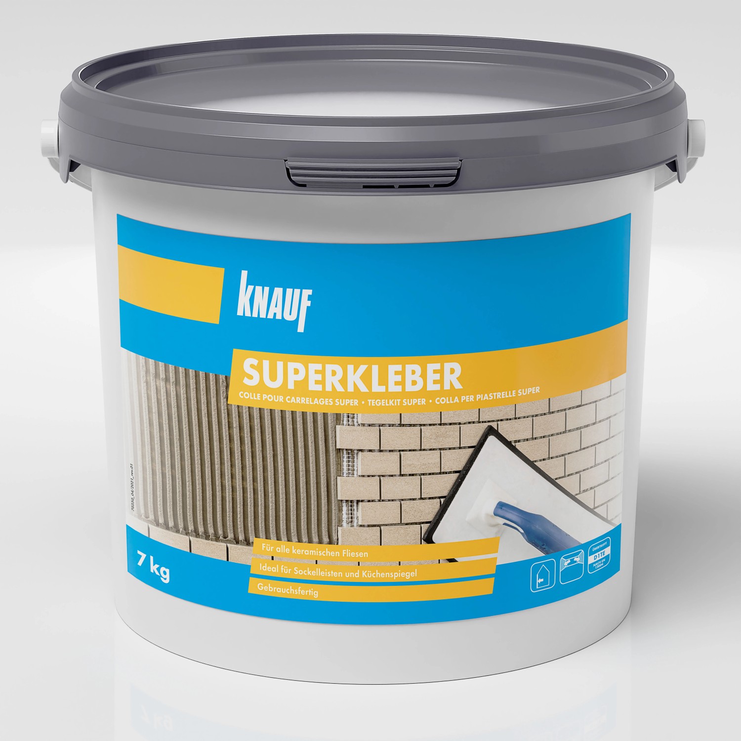 Knauf Fliesenkleber Superkleber Grau 7 kg