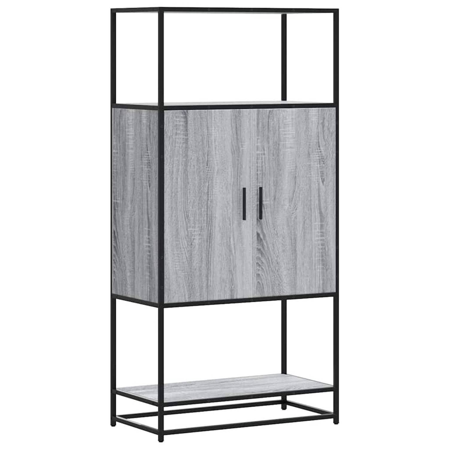 vidaXL Highboard Grau Sonoma 68x35x139 cm Holzwerkstoff und Metall 849042 günstig online kaufen