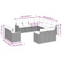 vidaXL 11-tlg. Garten-Sofagarnitur aus Poly Rattan, beige, mit Maßen. Gartenmöbel-Set mit Kissen.