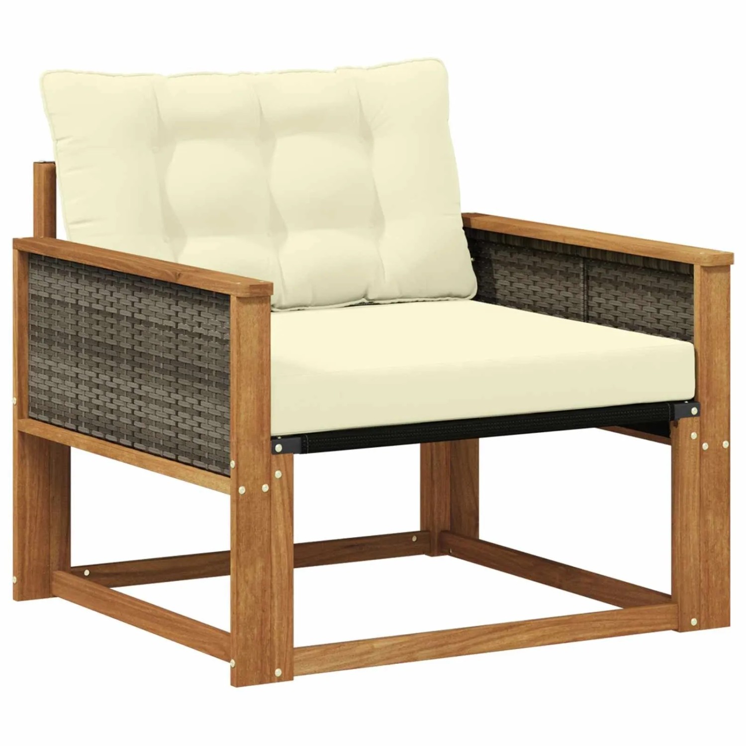 vidaXL Outdoor-Sofagarnitur Massives Akazienholz und Textilene Natur 3438886