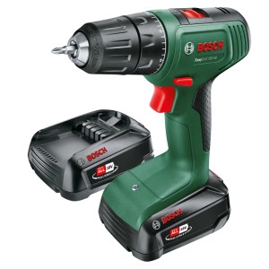 Bosch 18V Akku-Bohrschrauber EasyDrill 18V-40 in Grün/Schwarz mit Akku und Ladegerät. Für Bohr- und Schraubarbeiten.