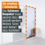 Schiebetür-Baupaket Profil Silber, Dekor Reinweiß, 1022x2600mm, für begehbare Schränke oder Raumteiler.