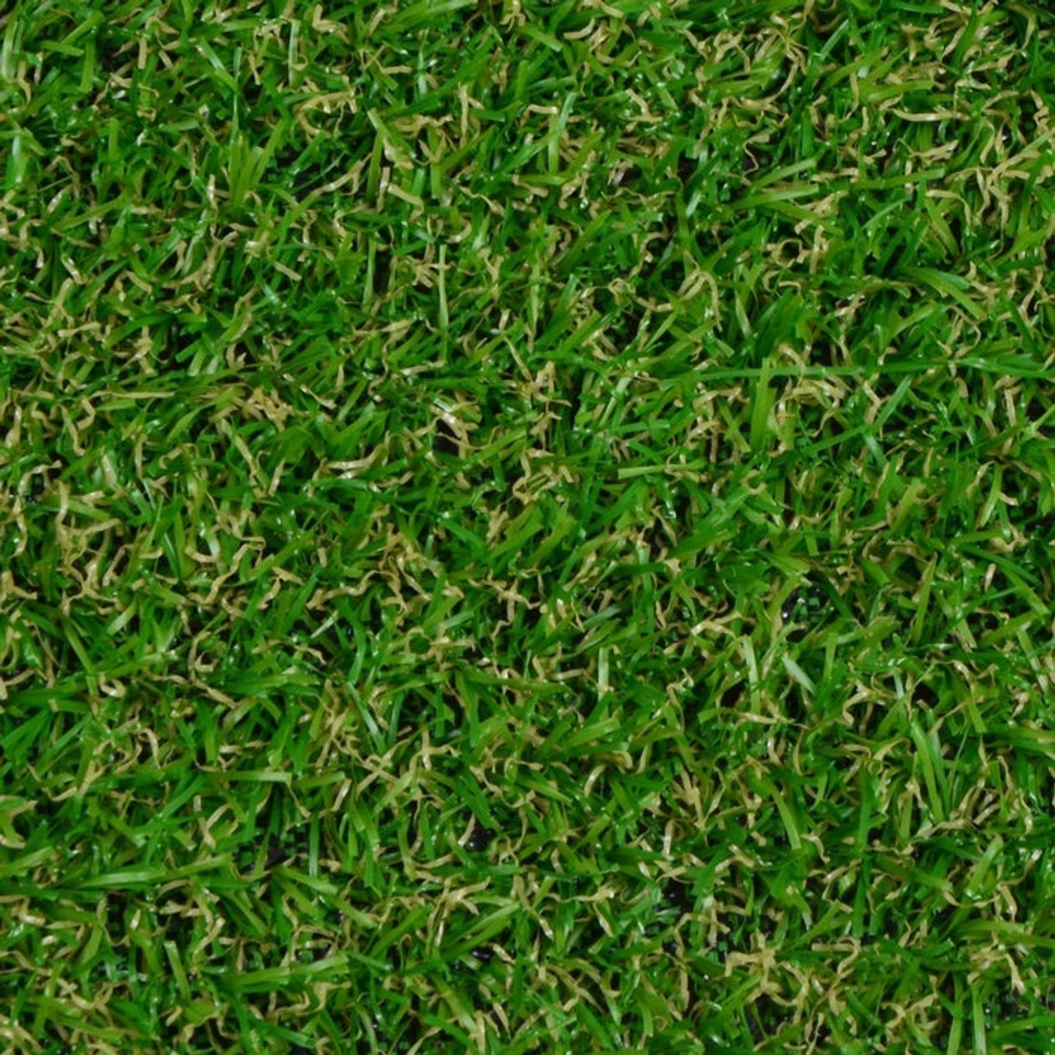 Detailaufnahme des grünen Karat Kunstrasen Riviera mit 14 mm Höhe.