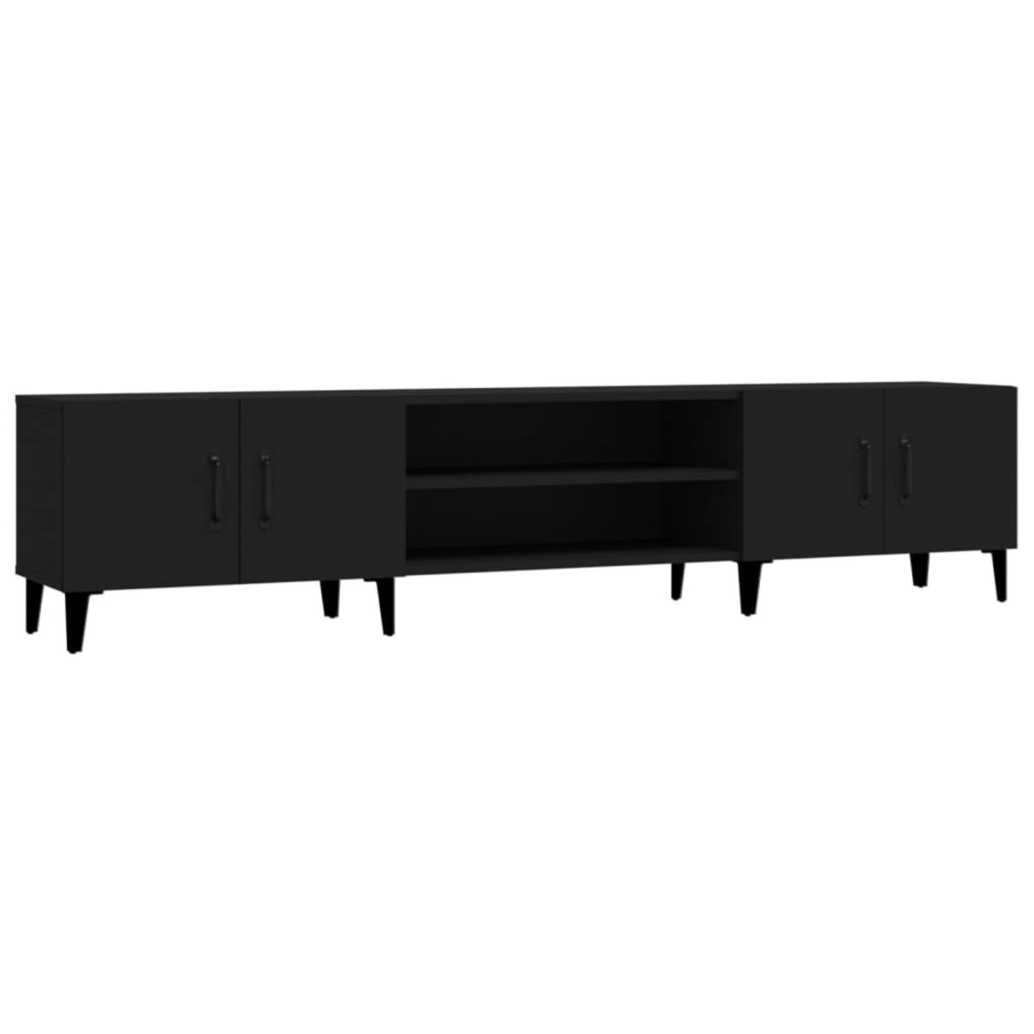 Vidaxl Tv-schrank Schwarz 180x31,5x40 Cm Holzwerkstoff günstig online kaufen