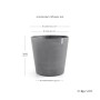 Grauer Ecopots Pflanztopf Amsterdam Rollen, Ø 100 cm, Höhe 87,5 cm. Ideal für große Pflanzen.