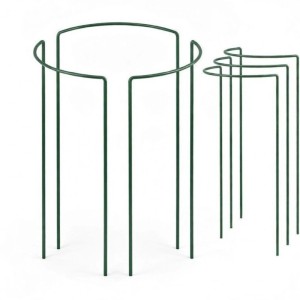 TTL GARDEN Strauchstütze 70x40cm 3er Set Pflanzenhalter für Stauden Sträucher Rosen Rankhilfe aus Metall