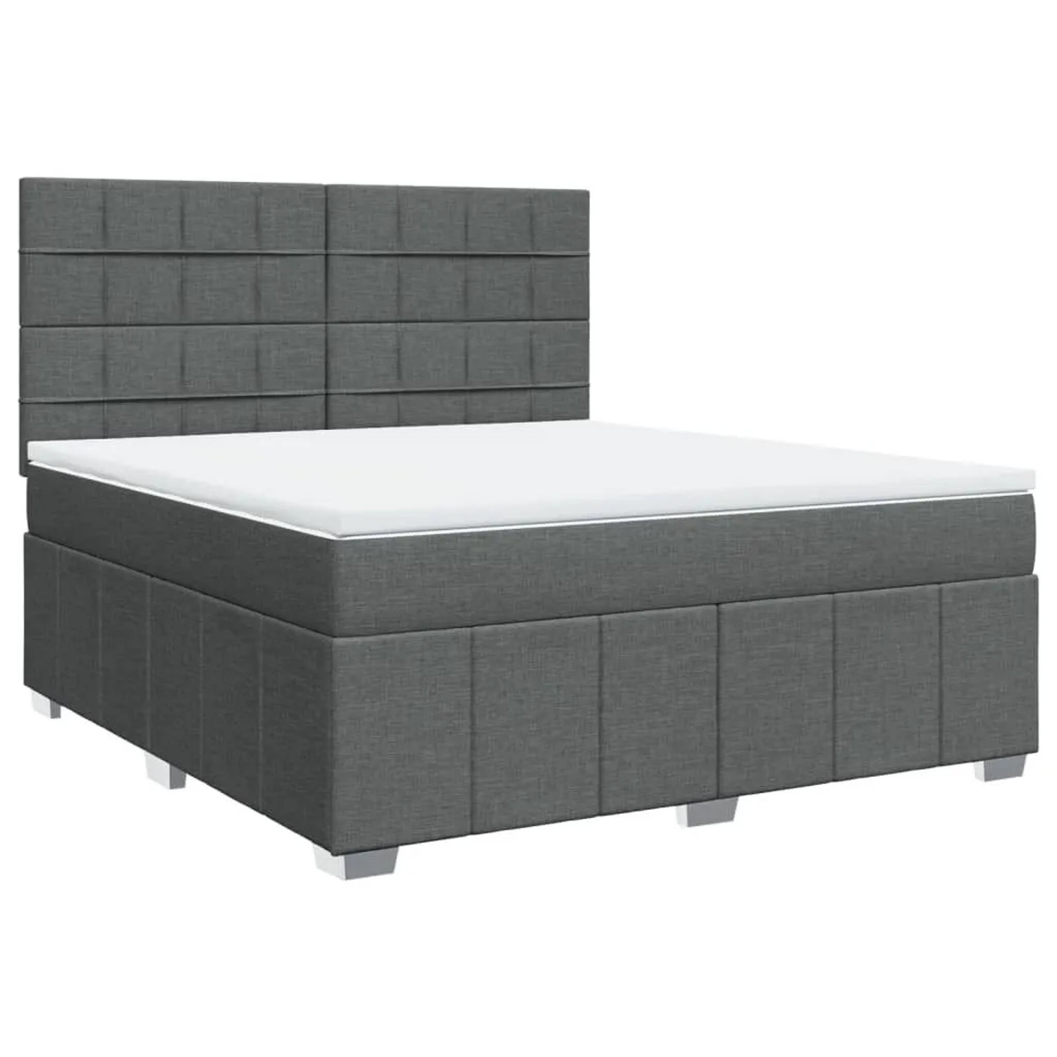 vidaXL Boxspringbett mit Matratze Dunkelgrau 180x200 cm Stoff 3291748 günstig online kaufen