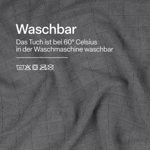Bestlivings Microfaser Geschirrtuch Anthrazit, waschbar bis 60°C.