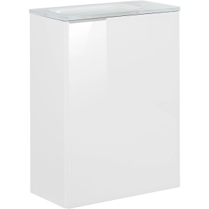 Fackelmann Waschbeckenunterschrank SBC, weiß, 44 cm breit. Badmöbel mit Stauraum.